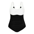 thumbnail image 5 of Bathing Suits for Women Bathing Suit for Women One Piece Plus Size Swimwear For Women Swimsuit Deep U Neckline With Removable Bra Summer Beach Vacation Pool Party, 5 of 5