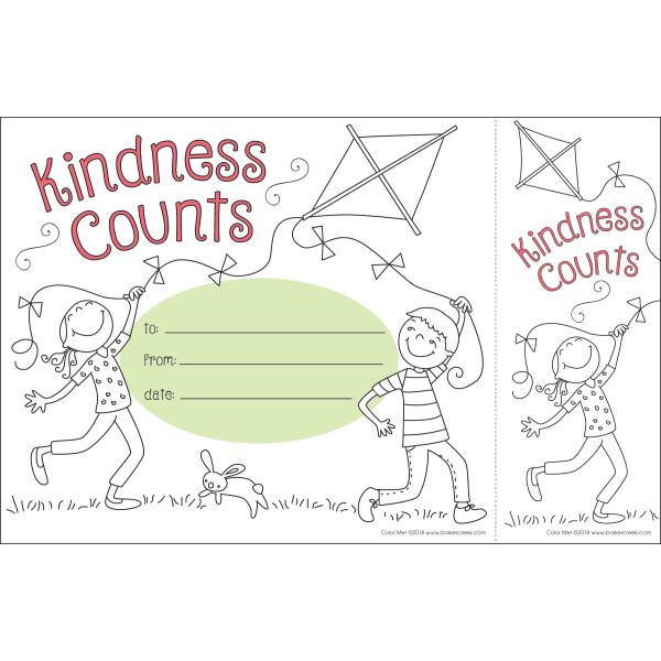 Barker Creek Color Me! Kindness Counts Awards & Bookmarks Set (BC432)