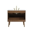thumbnail image 3 of Elegant Kitchen and Bath 36 inch bathroom vanity in Walnut Brown, 3 of 5