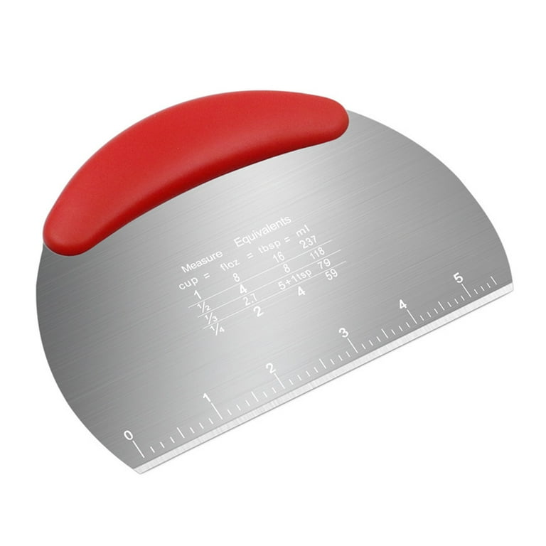 Stainless Steel Dough Pastry Scraper with Measuring Scale Pizza