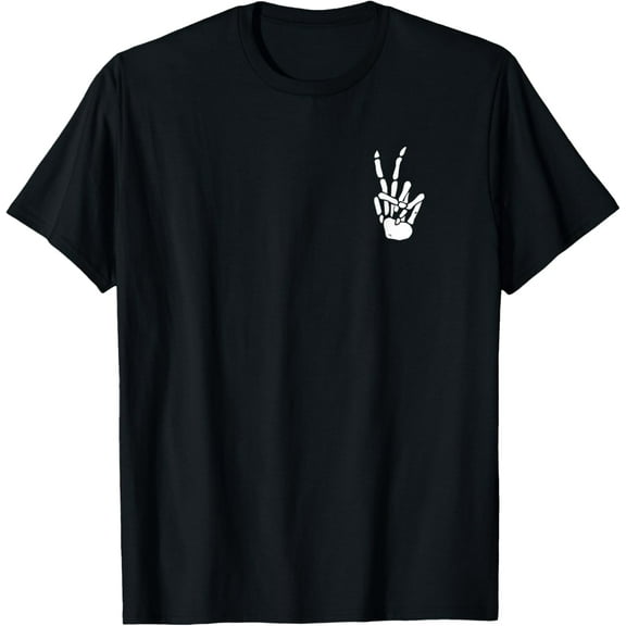 Skeleton Hand Peace Sign Bone Shirts Mens T-Shirt