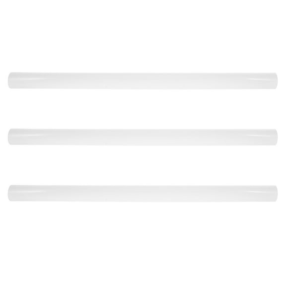 HEMOTON White PVC Artwork Tubes with Caps for Storage 3 Pieces 51CM Long 3CM Diameter