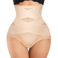 thumbnail image 1 of Nebility faja moldeadora beige de cintura alta con control de abdomen para mujer, 1 of 5