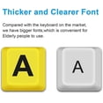 thumbnail image 4 of Teclado de computadora con letras grandes, teclado USB con cable de alto contraste con letras impresas de gran tamaño para personas con baja visión y discapacidad visual-yezi, 4 of 4