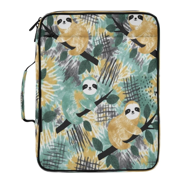 BZSMCE Cute Sloth Pattern Pattern Water-Resistant Filing Folder Binder Organizer Keeper 1.2 Inch 3-Ring 7-Pocket Expanding File