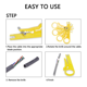 thumbnail image 4 of Pelacables Portátil de 6 Piezas, Pelacables Pequeño, Pelacable, Pelacable, Pelacable con Cuchillo Amarillo Pequeño., 4 of 5