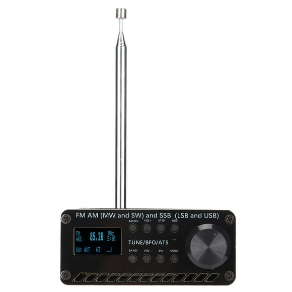 Risegun Radio Portable à Ondes Courtes, récepteur Radio Scanner enregistreur Radio Portable Scanner Bande complète FM AM (MW SW) SSB (LSB USB) enregistreur Portable