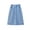 Blue, variant on LYMAYTER Teens Girls Casual Denim Skirt Midi A Line Knee Length Jean Skirt with Pockets Elastic Waist
