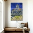 thumbnail image 2 of Elephant Stock The Church At Auvers Sur Oise Wall Art - Vertical Multi Panel Canvas - Living Room Wall Decor - Religion Spirituality Multi Panel - Gray And Blue Decor By Vincent Van Gogh - 32" X 50", 2 of 8