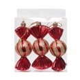 thumbnail image 2 of Fmbmuo Candy Shaped Christmas Hanging Ornaments Set Striped Glitter Xmas Tree Pendants Box Packed Festive Hanging Decor for Holiday Party,Red, 2 of 5