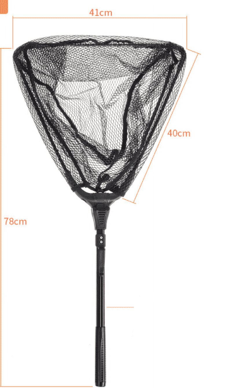 Fishing Net Folding Landing Ne-Collapsible Fishing Nets With Telescopic  Pole Handle,Durable Rubber Coating Knotless Mesh - AliExpress