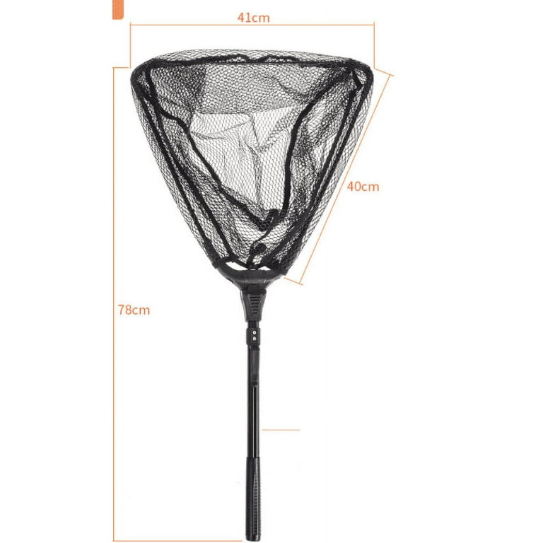 Unomor Trout Fishing Gear Fish nets for Fishing telescoping Pole Handle  Fish net for Pond Folding Fishing net Fishing nets for Saltwater net  Fishing