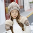 thumbnail image 2 of TELOLY Beanie for Women,Windproof Winter Hat,Travel Essential Knitted Beret for Women,Navy, 2 of 2