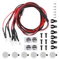 thumbnail image 4 of Model Car Roof Lights, Standard Size Sturdy and Durable Plastic LED RC Lamp  for  for SCX10 II 90046 90047 6LED, 4 of 8