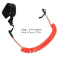 thumbnail image 2 of OFFIGAM Orange TPU Surfboard Leash with Ergonomic Wrist Strap for Paddleboard Safety and Secure Water Sports Use, 2 of 8