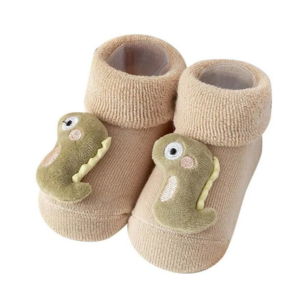 

Toddler Girl Shoes Winter Comfortable Baby Toddler Shoes Cute Cartoon Cotton Warm Non Slip Floor Sneakers ( Khaki 4 )