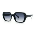 thumbnail image 5 of Womens Geometric Octagonal Classy Plastic Designer Fashion Sunglasses [Black Grey - Smoke], 5 of 7