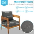 thumbnail image 4 of Topchances 22x22 Inch Outdoor Cushions for Patio Furniture, Waterproof Outdoor Chair Cushions Waterproof Fade-Resistant Deep Seat Sofa Pads Replacement, Dark Grey, 4 of 8