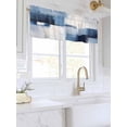 thumbnail image 3 of Valances for Windows Abstract Stitching Rod Pocket Cafe Window Treatments Valance Curtains for Kitchen Bathroom Laundry Basement Windows 42"x18", 3 of 9