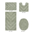 thumbnail image 6 of Better Trends 4 Piece Bathroom Rug Set 100% Cotton Extra Soft Tufted Bath Rug Water Absorbent Non-Slip Bath Mat Machine Washable (Dark Sage) Hugo Collection, 6 of 8