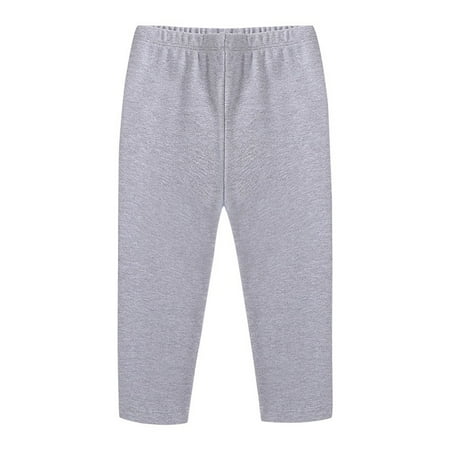 

Tawop Baby Pants Toddler Girls Baby Trouser Long Kids Casual Leggings Fashion Solid Color Pant Gray 150