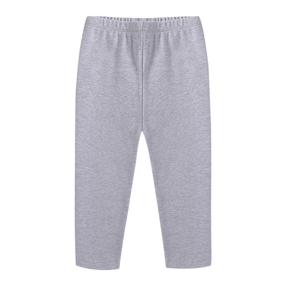 Zwiiyzr 1-8Y Toddler Baby Girls Pants Fall Winter Clothes Candy Color Casual Cute Stretch Kids Tight Leggings Pants Gray