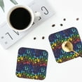 thumbnail image 5 of Bingfone Vintage Magical Mushrooms and Flowers Leather Drinks Coasters with Set of 6,Suitable for Home Kitchen,Coffee Cup Coasters Home Gift, 5 of 9