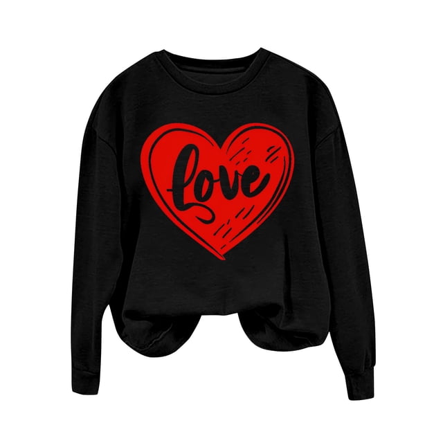 VBARHMQRT Chandails à Capuche Surdimensionnés pour Femmes Quotidien Maison Extérieur Entraînement Manches Longues Col Rond T-Shirt Haut Imprimé Chandail en Molleton Blouse de Rue Mode Urbaine