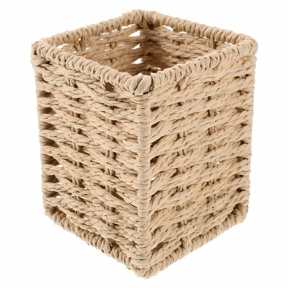 ACDANC Woven Pen Holder Decorative Pencil Holder Makeup Brush Holder Desk Mini Basket