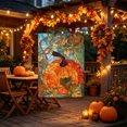 thumbnail image 5 of Edgtyos Fall Thanksgiving Garden Flag, Double Sided Autumn Stained Glass Pumpkin Maple Leaf Flag, Outside Porch Lawn Yard Flags Decorations, 5 of 6