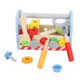 thumbnail image 1 of Wooden DIY Tool Sets Pretend Tool Set Screw And Nut Disassembly Solid Wood MDF Toys For Kids, 1 of 8