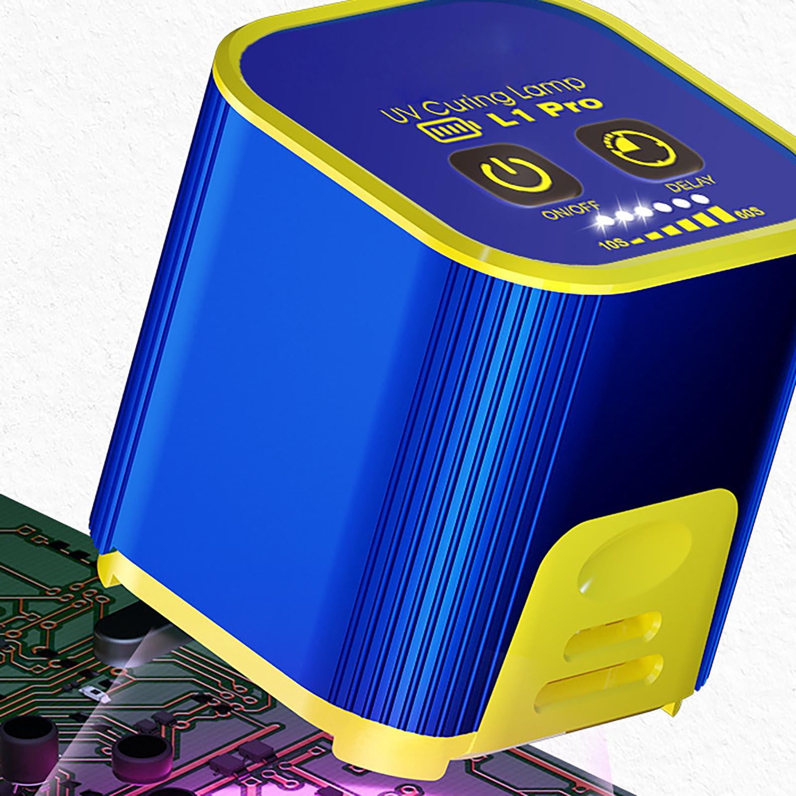 JIAHAOO 5-7W UV Curing Lamp with Dual Core Wick for UV Resin Optical Shadowless Glue Curing Type-C Charging Cordless