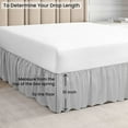 thumbnail image 5 of CCNY Dust Ruffled Style Bed Skirt Short Queen size Adjustable Elastic 10" Drop Length Microfiber Made Light Gray Bedskirts, 5 of 6