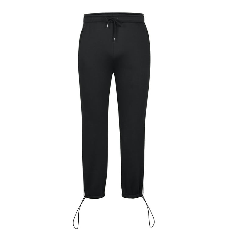 WXLWZYWL Men's Warm-up Open Hem 1-Stripes Tracksuit Pants