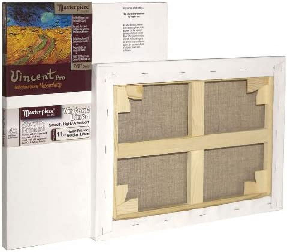 Masterpiece Vincent Pro Artfix Linen Canvas - 9" x 12", Acrylic Primed