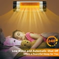thumbnail image 4 of Gymax 1500W Infrared Patio Heater Wall-Mounted Electric Heater with Remote Control, 4 of 8