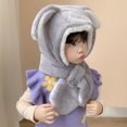 thumbnail image 3 of Herrnalise Winter Children Cute Rabbit Hat Windproof Warm Kids Ear Protection Hat Scarf Cap, 3 of 7
