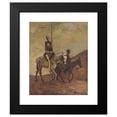 thumbnail image 2 of Cyprián Majerník 12x14 Black Modern Framed Museum Art Print Titled - Don Quixote and Sancho Panza (1940), 2 of 5