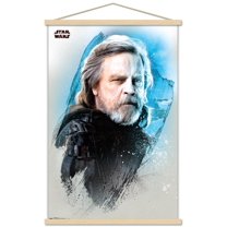 Star Wars: The Last Jedi - Luke Wall Poster with Wooden Magnetic Frame, 22.375" x 34"