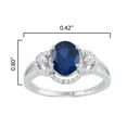 thumbnail image 2 of Sterling Silver with Blue Sapphire and White Zircon Engagement Ring, 2 of 4
