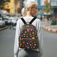 thumbnail image 7 of FORMRS Mini Backpack Purse for Women Quilted Travel Daypack Casual Shoulder Bag, Moon Pattern, 7 of 7