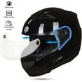 thumbnail image 3 of ILM Youth Kids Full Face Motorcycle Helmet ATV Dirt Bike Street Bike Helmet DOT Approved(Gloss Black, Medium), 3 of 7