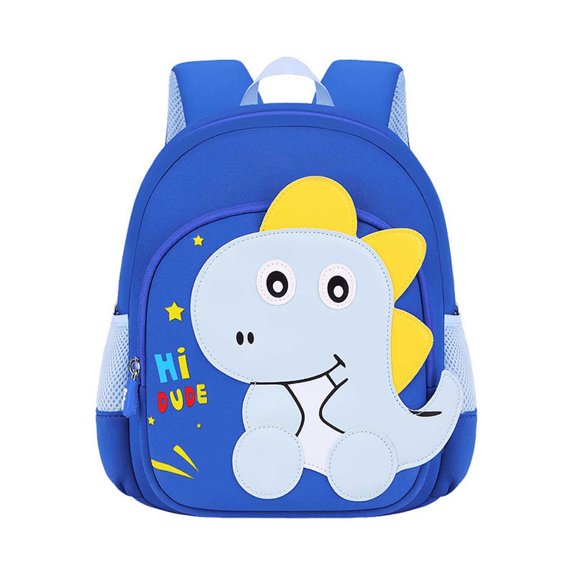 3D Cartoon Dinosaur Backpack for Ages 3rd 4th 5th 6th Cushioned Shoulder Straps Soft Fabric Waterproof Play Daypack