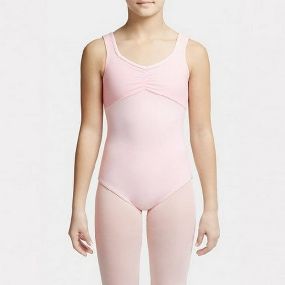 Capezio Girls Melodic Tank Leotard With Crisscross Strap Back, Pink, Intermediate Kids Female