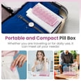 thumbnail image 7 of Pill Organizer 2 Times a Day, 7 Day Pill Box AM PM, Weekly Daily Medicine Organizer for Travel, Medication Container for Vitamins & Supplements (Purple), 7 of 7