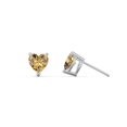 thumbnail image 2 of Heart Birthstone Stud Earrings, 2 of 4