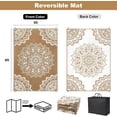 thumbnail image 2 of SHIQI-Waterproof Outdoor Rug 5x8 ft, Reversible Plastic Straw Rug for Patio Clearance, Camping, RV Mat, Large Outside Rug Carpet for Porch, Deck, Backyard, Balcony, Picnic (Brown), 2 of 4