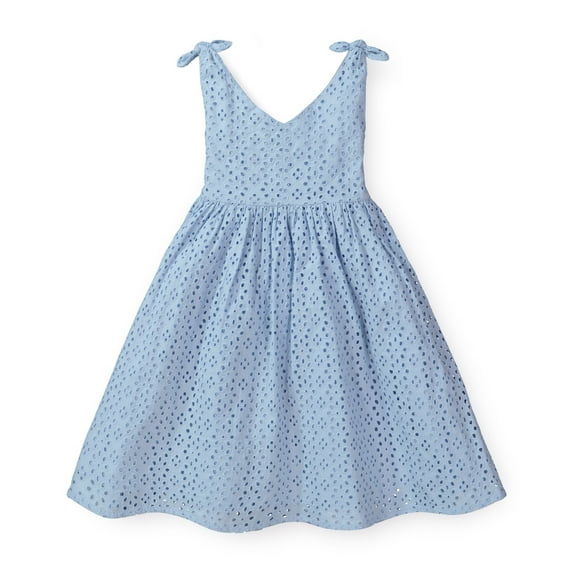 Hope & Henry Girls' Bow Shoulder Swing Dress