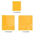 thumbnail image 3 of MyOwn Twin XL Sheet Sets - Cotton Rich Twin XL Bedding Sets, 3 Piece Deep Pocket Twin XL Sheet - Ultra Soft, Wrinkle Resistant, Quick Dry, Easy Care Twin XL Sheets - Mustard Yellow, 3 of 6