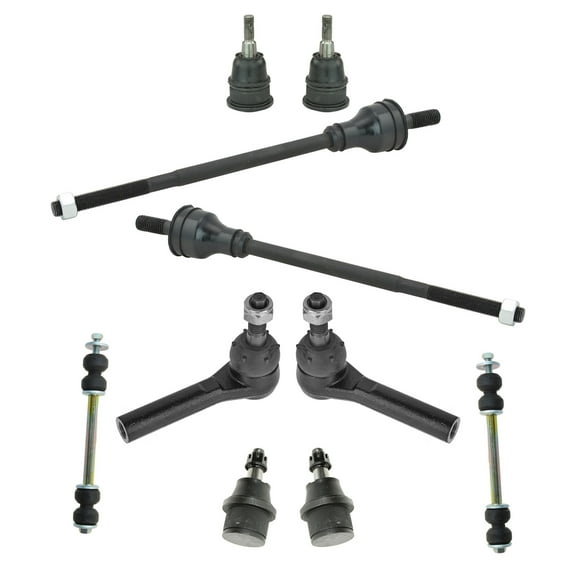 TRQ 10 Piece Front Ball Joint Tie Rod End Sway Bar Link LH RH for 2500 3500 Van PSA59694